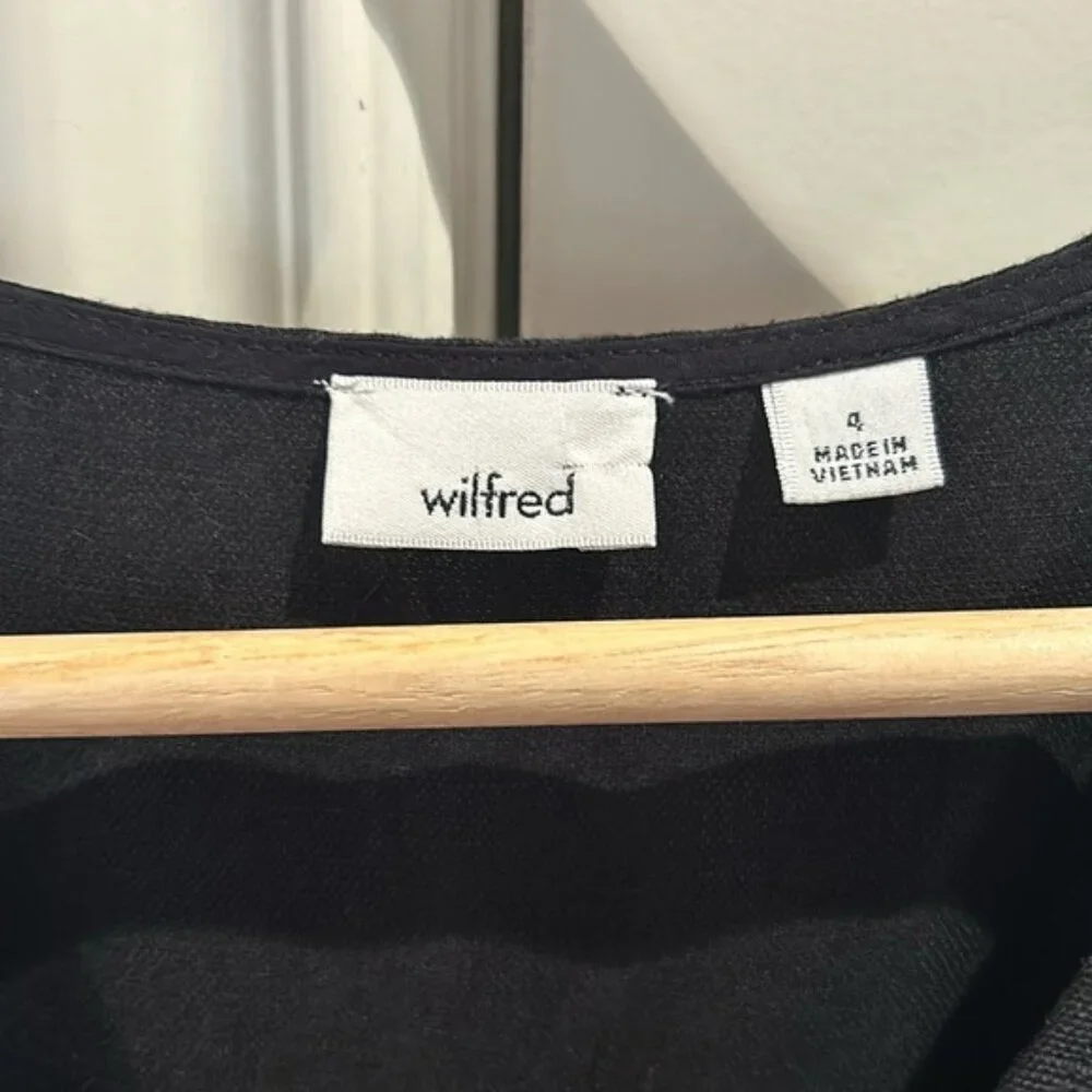 ARITZIA WILFRED Brax linen black jumpsuit 4 - Picture 7 of 11